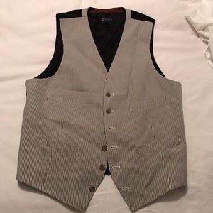 J Crew blue seersucker vest, size medium M